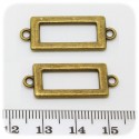 6 PZ -CONNETTORE LINK RETTANGOLO 30 MM - BRONZO