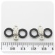 10 PZ -CONNETTORE LINK FARFALLA 15 MM - NERO/ARGENTO