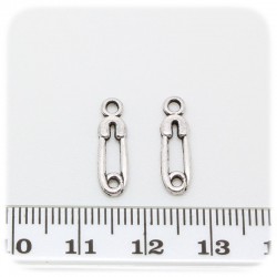 10 PZ -CONNETTORE LINK SPILLA 17 MM - METALLO