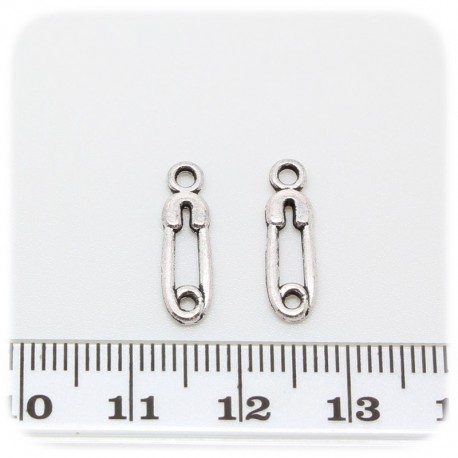 10 PZ -CONNETTORE LINK SPILLA 17 MM - METALLO