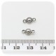 20 PZ -CONNETTORE LINK TONDO 5 MM - 2 OCCHIELLI - METALLO