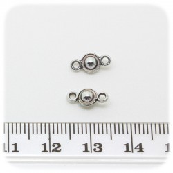 20 PZ -CONNETTORE LINK TONDO 5 MM - 2 OCCHIELLI - METALLO