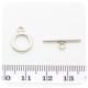 10 PZ - CHIUSURA INCASTRO CERCHIO 11 MM - ARGENTO