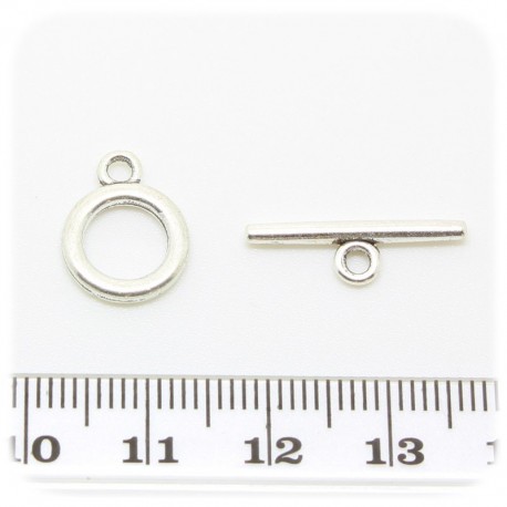10 PZ - CHIUSURA INCASTRO CERCHIO 11 MM - ARGENTO