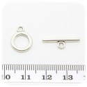 10 PZ - CHIUSURA INCASTRO CERCHIO 11 MM - ARGENTO