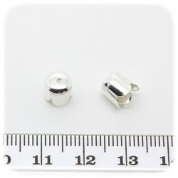 20 PZ -COPPETTA COPRIFILO 6 MM - ARGENTO