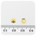 100PZ - COPPETTA COPRIPERLA TRAFORATA 6 MM - ORO