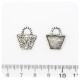 1 PZ - CIONDOLO METALLO BORSA - PENDENTE METALLO CHARM ARGENTO TIBETANO