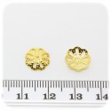 100 PZ - COPPETTA COPRIPERLA TRAFORATA 10 MM - ORO