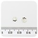 100 PZ - COPPETTA COPRIPERLA TRAFORATA 6 MM - ARGENTO