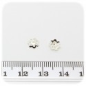 100 PZ - COPPETTA COPRIPERLA TRAFORATA 6 MM - ARGENTO