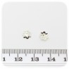 100 PZ - COPPETTA COPRIPERLA TRAFORATA 6 MM - ARGENTO