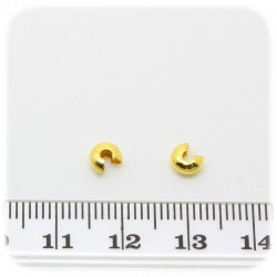 30 PZ - COPPETTA COPRISCHIACCINO 5 MM - ORO