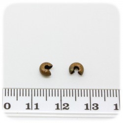 30 PZ - COPPETTA COPRISCHIACCINO 4 MM - BRONZO