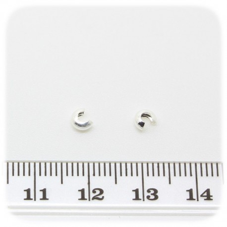 30 PZ - COPPETTA COPRISCHIACCINO 3 MM - ARGENTO