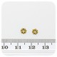 50 PZ - DISTANZIATORE BIGIOTTERIA - DISTANZIALE FIORE 4 MM - ORO