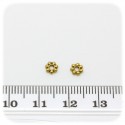 50 PZ - DISTANZIATORE BIGIOTTERIA - DISTANZIALE FIORE 4 MM - ORO