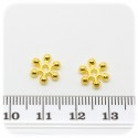 30PZ - DISTANZIATORE BIGIOTTERIA - DISTANZIALE FIORE 10 MM - ORO