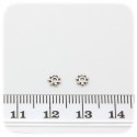 50 PZ - DISTANZIATORE BIGIOTTERIA - DISTANZIALE FIORE 4 MM - METALLO
