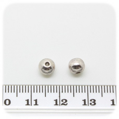 30 PZ - DISTANZIATORE BIGIOTTERIA - DISTANZIALE TONDO 6 MM - METALLO