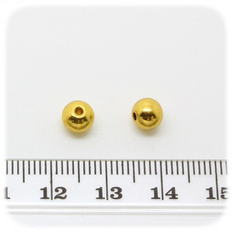 30 PZ - DISTANZIATORE BIGIOTTERIA - DISTANZIALE TONDO 6 MM - ORO