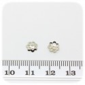 100 PZ - COPPETTA COPRIPERLA TRAFORATA 6 MM - METALLO