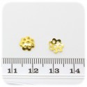 100 PZ - COPPETTA COPRIPERLA TRAFORATA 8 MM - ORO