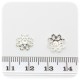 100 PZ - COPPETTA COPRIPERLA TRAFORATA 10 MM - ARGENTO