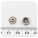 30 PZ - COPPETTA COPRIPERLA DECORATA 10 MM - METALLO