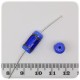 5 PZ - PERLE VETRO BLU - PERLINE VETRO LAMPWORK CILINDRO 16 MM