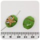 2 PZ - PERLINE VETRO A LUME MARE - PERLE VETRO LAMPWORK OVALE 20 MM