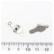 1 PZ - CIONDOLO METALLO CIABATTA - PENDENTE METALLO CHARM ARGENTO TIBETANO