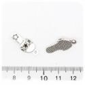 1 PZ - CIONDOLO METALLO CIABATTA - PENDENTE METALLO CHARM ARGENTO TIBETANO