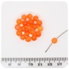20 PZ - PERLINE CATEYE PESCA - PERLE VETRO SFUMATE TONDE 6 MM