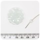 20 PZ - PERLINE CATEYE BIANCO - PERLE VETRO SFUMATE TONDE 6 MM