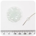 20 PZ - PERLINE CATEYE BIANCO - PERLE VETRO SFUMATE TONDE 6 MM