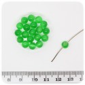 20 PZ - PERLINE CATEYE VERDE - PERLE VETRO SFUMATE TONDE 6 MM