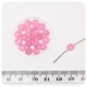20 PZ - PERLINE CATEYE ROSA - PERLE VETRO SFUMATE TONDE 6 MM