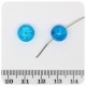 30 PZ - PERLE CRACKLE ACQUA - PERLINE VETRO FRANTUMATO TONDE 10 MM