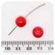 30 PZ - PERLE CRACKLE ROSSO - PERLINE VETRO FRANTUMATO TONDE 10 MM