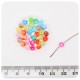 100 PZ - PERLINE VETRO TONDE COLORATE MULTICOLORE -  PERLE 4 MM