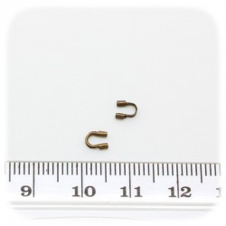 30 PZ - ACCESSORI "WIRE GUARDIAN" RINFORZA CAPPIO 5 MM - BRONZO