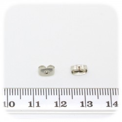 30 PZ - ACCESSORI ORECCHINI TERMINALE METALLO PER MONACHELLA 6 MM - METALLO