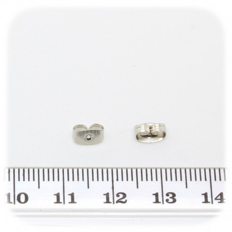 30 PZ - ACCESSORI ORECCHINI TERMINALE METALLO PER MONACHELLA 6 MM - METALLO