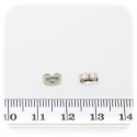 30 PZ - ACCESSORI ORECCHINI TERMINALE METALLO PER MONACHELLA 6 MM - METALLO