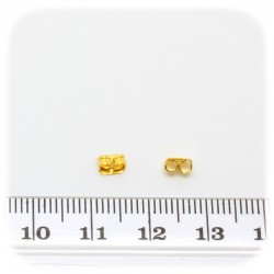 30 PZ - ACCESSORI ORECCHINI TERMINALE METALLO PER MONACHELLA 5 MM - ORO