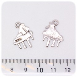 1 PZ - CIONDOLO ARGENTO TIBETANO PIANOFORTE 16 MM - METALLO