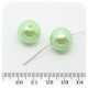 10 PZ - PERLE 16 MM MENTA - PERLINE TONDE PLASTICA PERLATE
