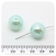 10 PZ - PERLE 16 MM AZZURRO - PERLINE TONDE PLASTICA PERLATE