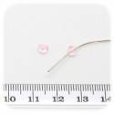 50 PZ - PERLE BICONO ROSA - PERLINE VETRO SFACCETTATE 4 MM